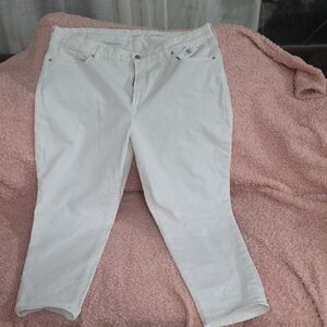 Old Navy Women's Cropped White Jeans